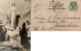 ITALY 1904 POSTCARD SENT FROM ROMA TO BUENOS AIRES - Marcofilie