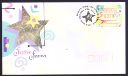 Australia 1996 - Festive Frama, Fireworks, Pre-stamped Paid Label, Vending Machine - FDC Ringwood - Used Stamps