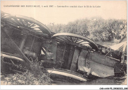 CAR-AAWP5-49-0380 - Catastrophe Des PONTS-DE-CE - 4 Août 1907 - Locomotive Couchée Dans Le Lit De La Loire - Les Ponts De Ce