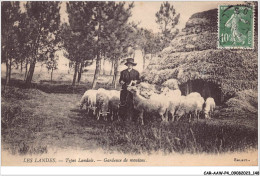CAR-AAWP4-40-0329 - LES LANDES - Types Landais - Gardeuse De Moutons - Other & Unclassified