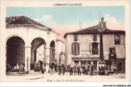 CAR-AAWP4-34-0295 - L'HERAULT ILLUSTRE - VIAS - Place Du Marché-la Fontaine - Sonstige & Ohne Zuordnung