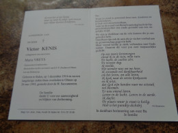 Doodsprentje/Bidprentje  Victor KENIS   Balen 1914-1995 Olmen  (Echtg Maria VREYS) - Religion & Esotericism