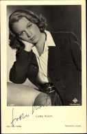 CPA Schauspielerin Lotte Koch, Portrait, Ufa Film, Autogramm - Schauspieler