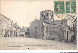 CAR-AAWP11-85-0867 - POUZAUGES - La Place Et L'église - Pouzauges