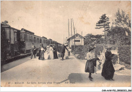 CAR-AAWP10-77-0786 - MELUN - La Gare - Arrivée D'un Train - Melun