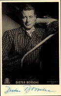 CPA Schauspieler Dieter Borsche, Portrait, Autogramm - Schauspieler