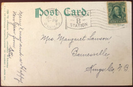 Etats-Unis,  Divers Sur Carte, Cachet Boston, MASS 23.12.1907 / CAMBRIDGE B STATION - (B1642) - Marcophilie