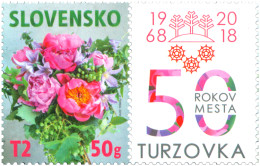 663 Slovakia Floral Motif  2018 Dahlia - Other & Unclassified