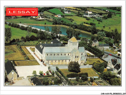 CAR-AAX-P8-50-0619 - LESSAY - Vue Aerienne Du Centre Du Bourg - Au Premier Plan - L'eglise Et Le Plan D'eau - Autres & Non Classés