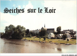 CAR-AAX-P8-49-0591 - SEICHES SUR LE LOIR - Vue Generale Prise Du Pont Sur La Loir - Seiches Sur Le Loir