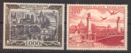 100 F Pont Alexandre III Et 1000 F Paris YT PA28 Et PA29 De 1949-50 Sans Trace Charnière - 1927-1959 Neufs