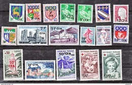 Réunion 1961 1962 Année Poste Complète  Neuf ** TB MnH Sin Charmela Cote 43.5 - Ongebruikt