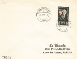 LETTRE. 28 2 55. SAARBRUCKEN  POUR LA FRANCE - Covers & Documents