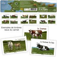 France 2014 Cows Breeds Set Of 12 Stamps In Booklet MNH - Kühe