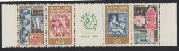 Bande 4 Timbres Philatec Neufs N°1417A Y&T Expo Paris 1964 - Unused Stamps