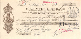 00156 "S.A.I. YVER GUERLAIN - PARIS - DITTA GIACOBINO . TORINO . CAMBIALE NR 000788 - MILANO 1932"  CAMBIALE ORIG - Bills Of Exchange