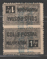 ALGERIE - COLIS POSTAUX - N°14a * (1924-27) 1f Noir - Tête-Bêche - - Pacchi Postali