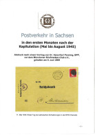 Postverkehr In Sachsen In Den Ersten Monaten Nach Der Kapitulation (Mai Bis August 45) - Correomilitar E Historia Postal