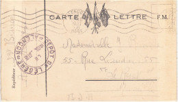 Carte-lettre En Franchise Avec 3 Drapeaux, D'ALENCON (obl Méca RBV 5 Lignes Ondulées Du 22 MAI 40) Pour MARSEILLE - Guerra De 1939-45