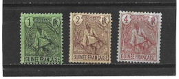 GUINEE   1904  Y.T. N° 18  à  32  Incomplet  NEUF*  Trace De Charnière  Et  Oblitéré - Unused Stamps