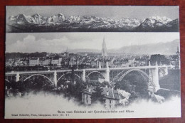 Cpa Bern Vom Schänzli Mit Kornhausbrücke Und Alpen - Berna