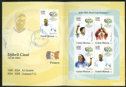 Football Allemagne 2006 Coupe Du Monde Carnet Djibril Cissé Guinée Bissau Soccer Germany 2006 W. Cup Bkl Guinea Bissau - Guinée-Bissau