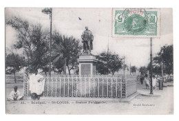 Sénégal - St Louis En 1908 - Statue Faidherbe - Animée - Saint-Louis-du-Sénégal - Senegal