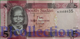 SOUTH SUDAN 5 POUNDS 2015 PICK 11 UNC - South Sudan