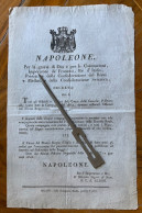 NAPOLEONE - MANIFESTO(23x40)-  "..officiali E Soldati Corpo Delle Guardie D'Onore ..Campagna Del 1812..." - TUILERIES 1 - Historical Documents