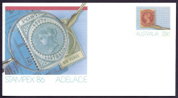 Australia 1986 - Stampex ‘86, Adelaide Philatelic Stamp Expo, Exhibition, Pre-stamped Envelope 33c - Unused - Ungebraucht