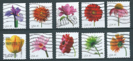 VERINIGTE STAATEN ETAS UNIS USA 2007 FROM BLKT BEAUTIFUL BLOOMS SET 10V USED SC 4176-85 YT 3966-75 MI 4283-92 SG 4767-76 - Used Stamps
