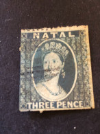 NATAL  SG 12 3d Blue - Natal (1857-1909)