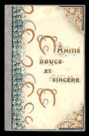 MATIERE - CARTE ALUMINIUM - AMITIE - FER A CHEVAL - MYOSOTIS - CARTE GAUFREE - Altri & Non Classificati