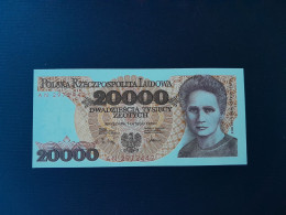 POLOGNE 20000 ZLOTYCH 1989 UNC - Pologne