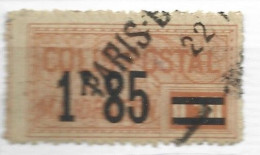 FRANCE COLIS POSTAL N° 42 1F85 S 10C ORANGE MAJORATION OBL - Used