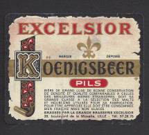 Etiquette De Bière  Pils  -  Koenigsbeer  -  Brasserie Excelsior à Lille (59) - Beer