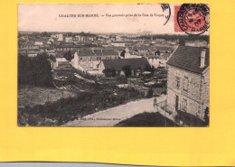 18842 CHALONS Sur MARNE Vue Générale Prise De La Côte De Troyes     (2 Scans ) 51 - Châlons-sur-Marne