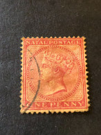 NATAL  SG 67  1d Bright Rose FU - Natal (1857-1909)