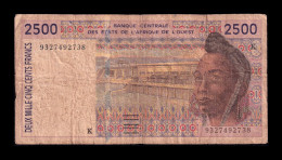 West African St. Senegal 2500 Francs BCEAO 1993 Pick 712Kb Bc F - États D'Afrique De L'Ouest