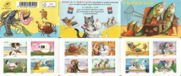 France 2014 Vacations Animals Birds Fishes On Holidays Comics Set Of 12 Stamps In Booklet MNH - Commémoratifs