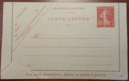 France Entier Postal YT N° 135CL Variété De Piquage Neuf. TB - Letter Cards