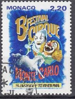 MONACO  1825, Gestempelt, Zirkusfestival, 1987 - Usados