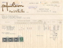 00159 "PARFUMS CARON - PARIS  - DITTA GIACOBINO -TORINO - FATTURA 2099 23 AETTEMBRE 1933"  FATTURA ORIG - 1900 – 1949