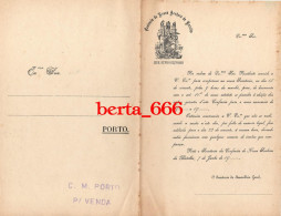 Porto * Confraria De Nossa Senhora Da Batalha (De Sirgueiros) * Carta Convocatória - Documents Historiques