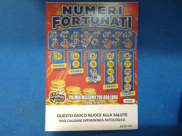 Lotteria Gratta E Vinci Numeri Fortunati Lotto 3049 Sigla AA Variante FSC Cartone A Sostegno Della Gestione Forestale - Billets De Loterie