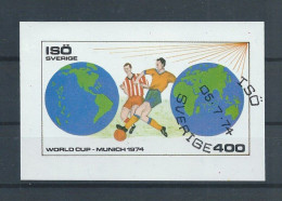 ISÖ Sverige Schweden Privatpost Block World Cup WM 1974 Fußball Ersttags-Stempel - Local Post Stamps