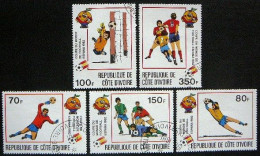 (dcbv-885)  Ivory Coast  -  Cote D'Ivoire  -  Ivoorkust        Michel  695-99     Yvert  583-87 - 1982 – Spain