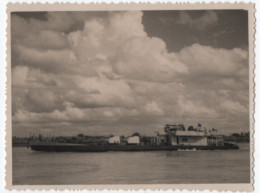 Bateau Photographié  8.5 Cm  X 11.5 Cm  (en Fond  Arrière Bateau Palmiers Et Pyramide ) - Photographs