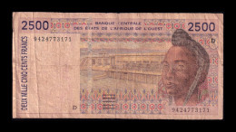 West African St. Mali 2500 Francs BCEAO 1994 Pick 412Dc Bc F - West-Afrikaanse Staten