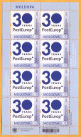 2023  Moldova Postal Stamps Issue „PostEurop – 30 Years”  Europa Cept  2023  Sheet  Mint - 2023